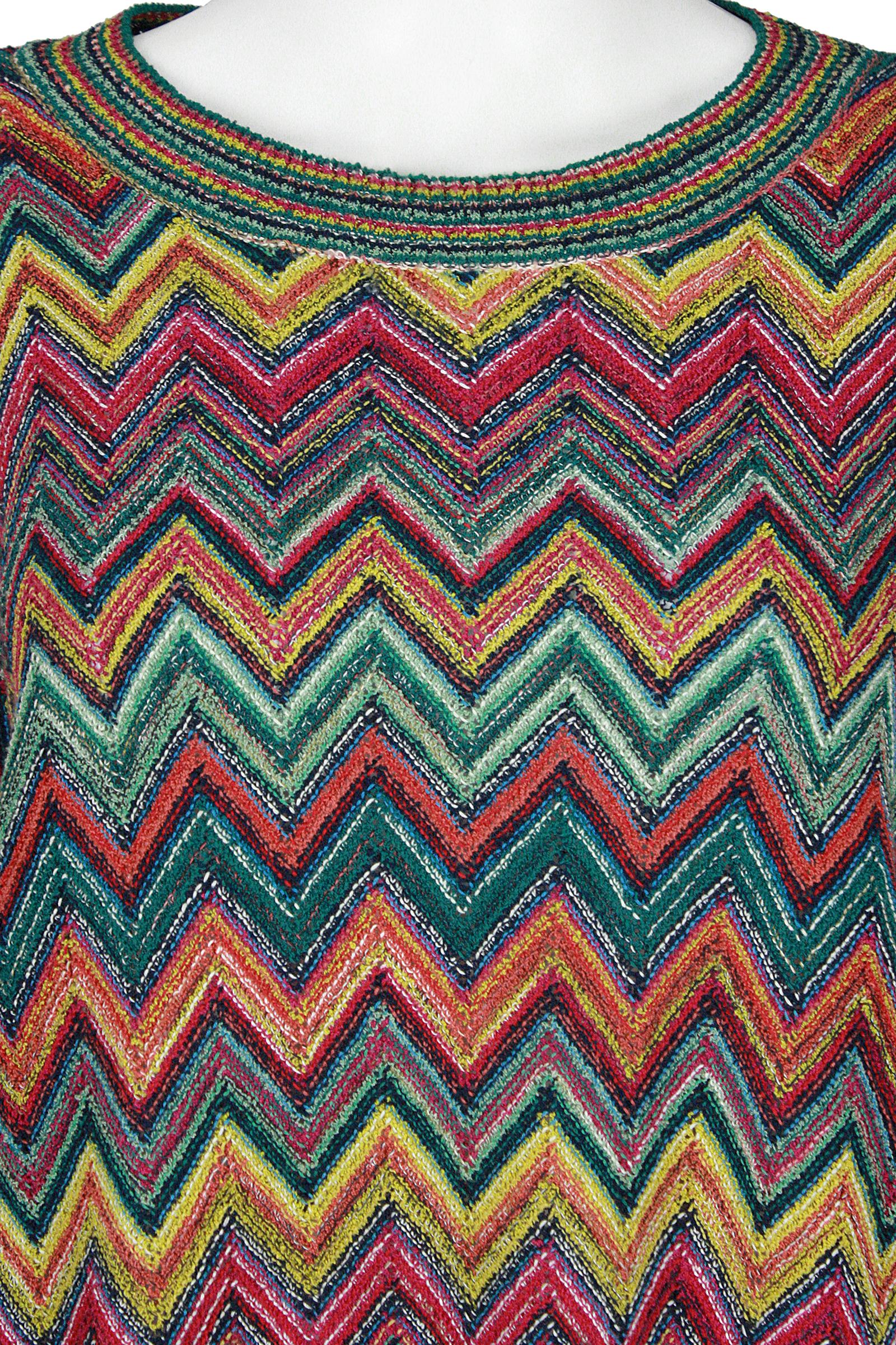 Missoni Multicolor Zigzag Chevron Sweater For Sale at 1stDibs 
