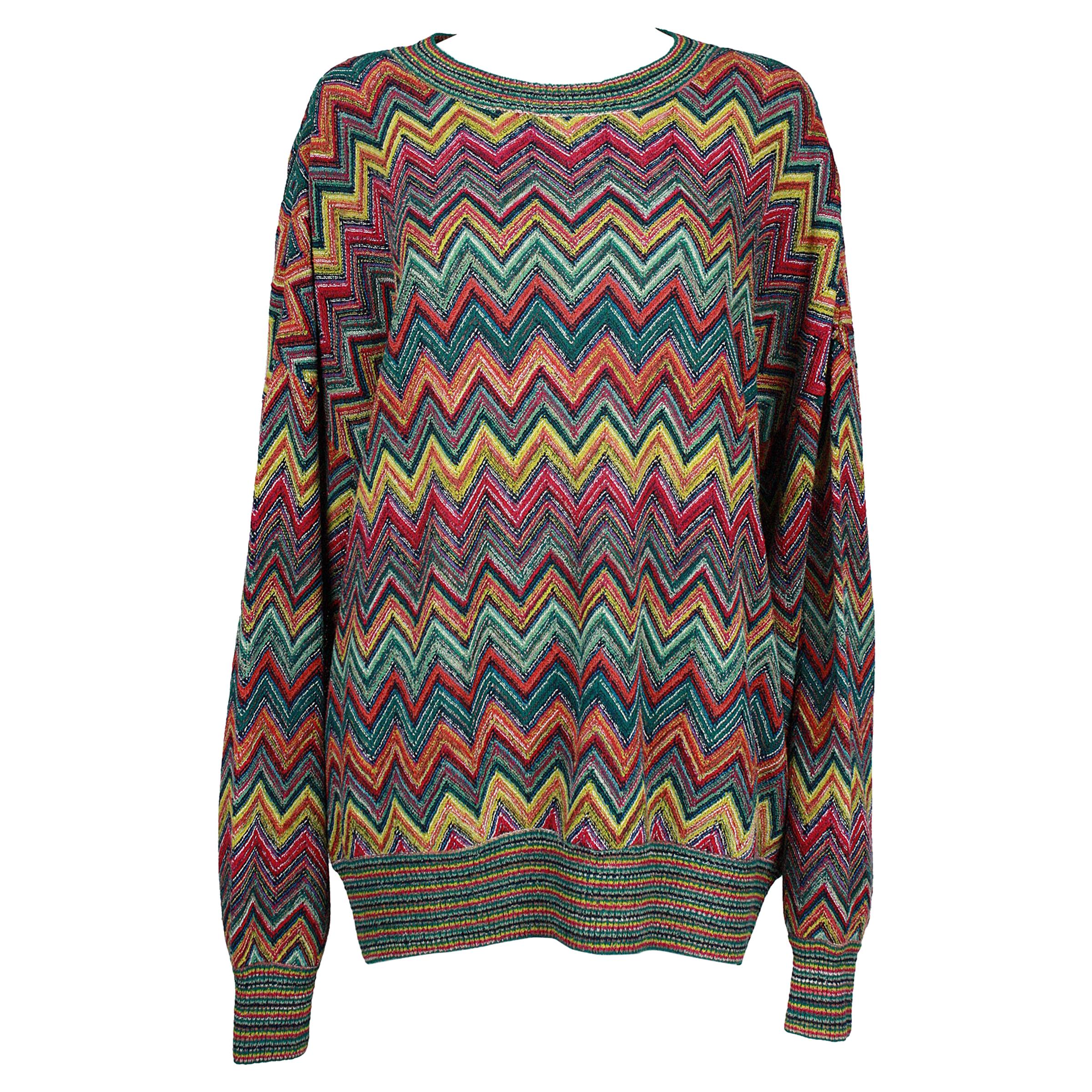 Womens Jumpers and knitwear Missoni Jumpers and knitwear Missoni Zig-zag Wool-blend Sweater 