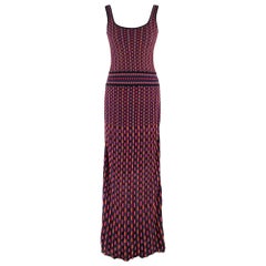 Missoni Mehrfarbiges Maxikleid aus Strick Größe US 6