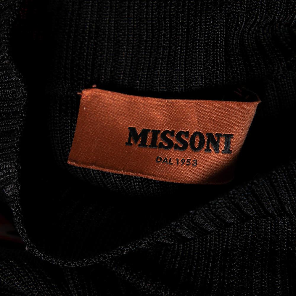 Missoni Multicolored Printed Satin & Knit Maxi Dress M 1