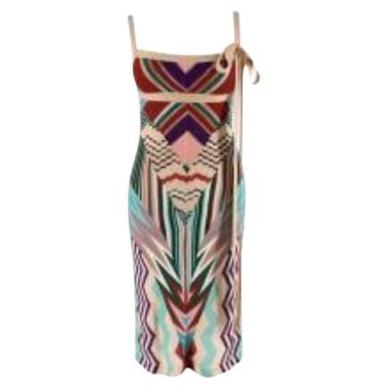 MABLE Multi Color Chevron Knit Bodycon Midi Dress