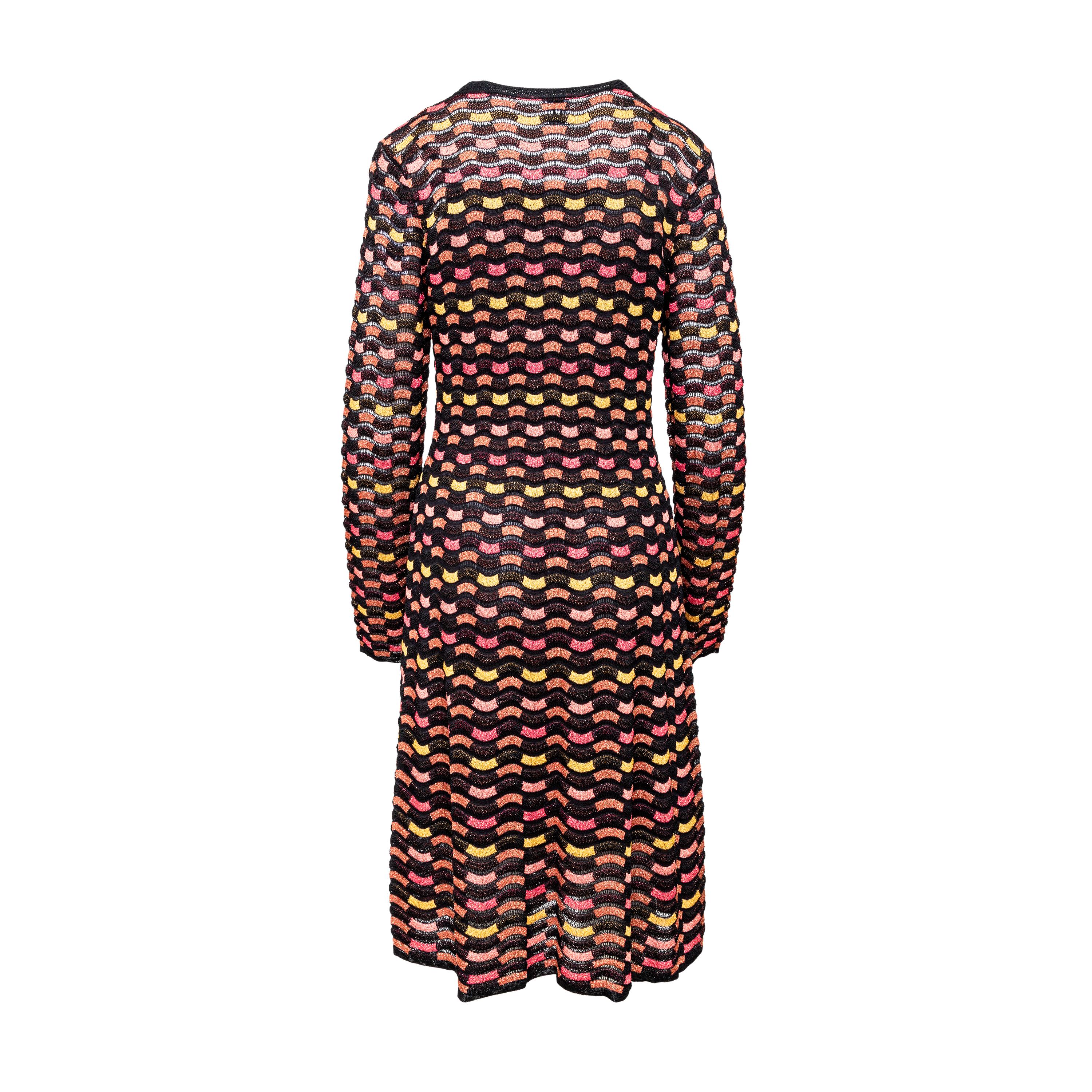 missoni abito lungo con dettaglio cut-out rosa/multicolore