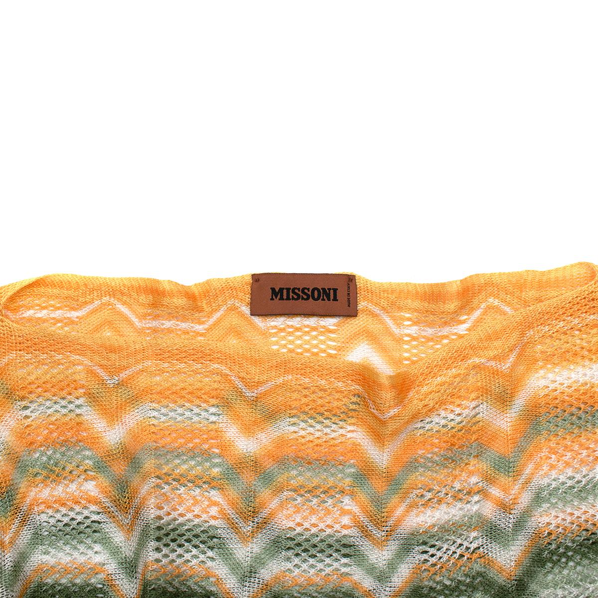 Missoni Multicolour Knit Cropped Poncho In Excellent Condition For Sale In London, GB