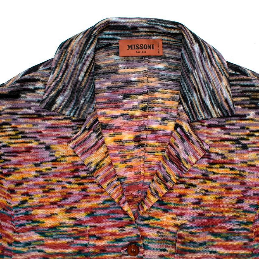 Beige Missoni Multicoloured Knit Longline Cardigan M 44 IT