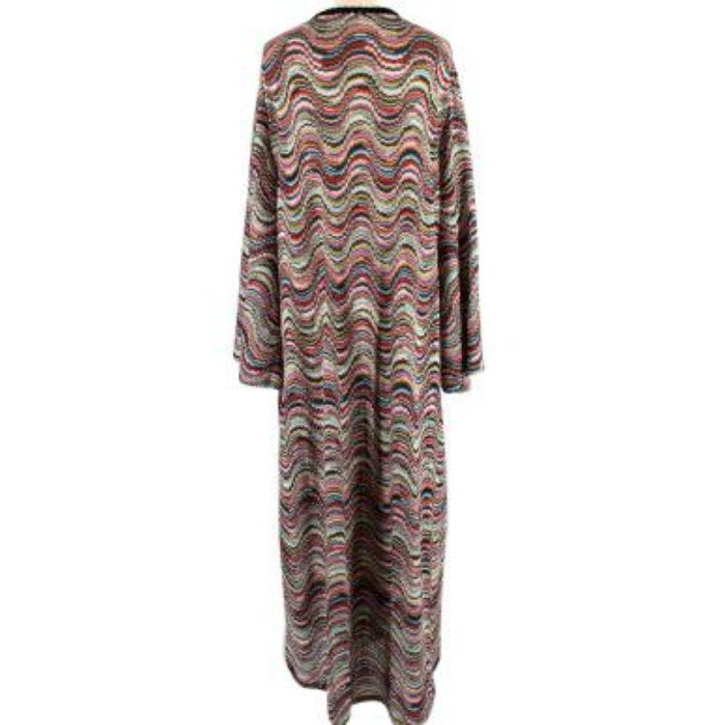 Missoni Multicoloured Metallic Wavy Knit Coverup Dress In Excellent Condition In London, GB