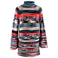 Missoni Multicoloured Roll Neck Knitted Jumper - Size US 4