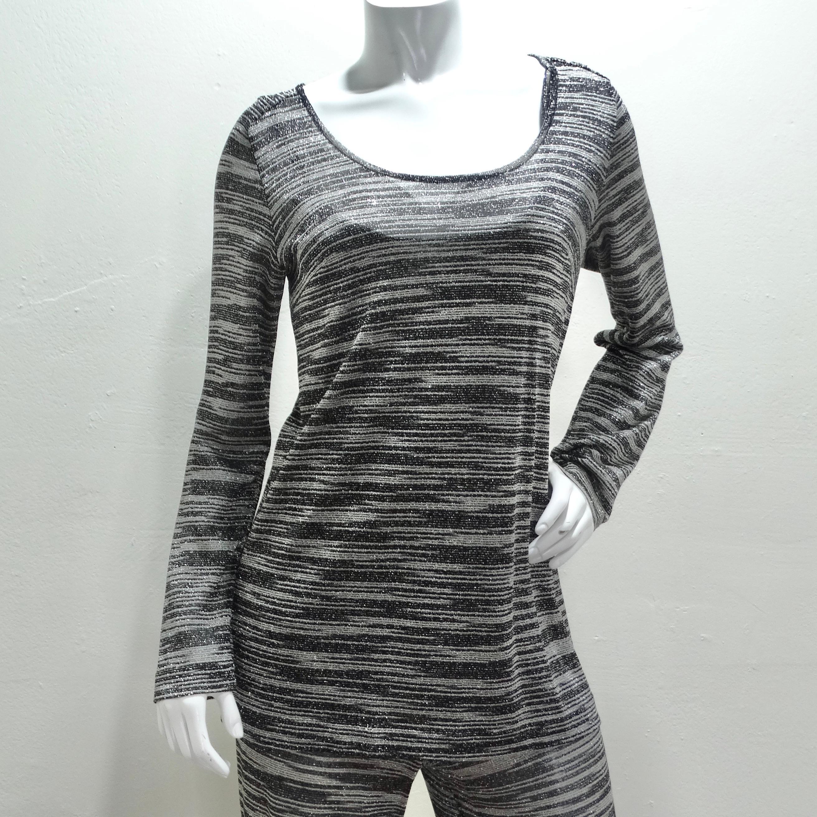 Missoni Neiman Marcus Silver and Black Three Piece Lounge Outfit Set For Sale 7