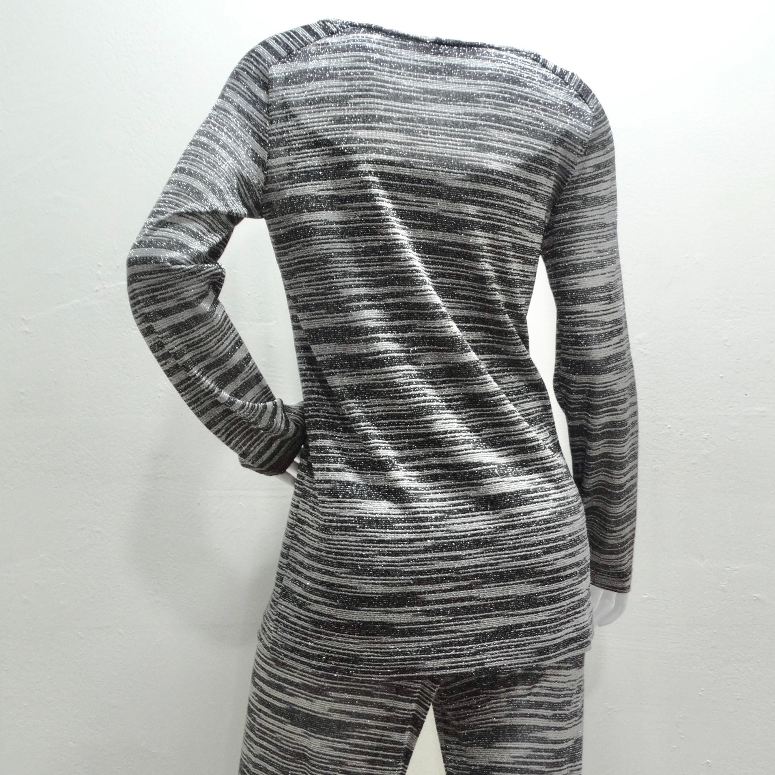 Missoni Neiman Marcus Silver and Black Three Piece Lounge Outfit Set For Sale 8