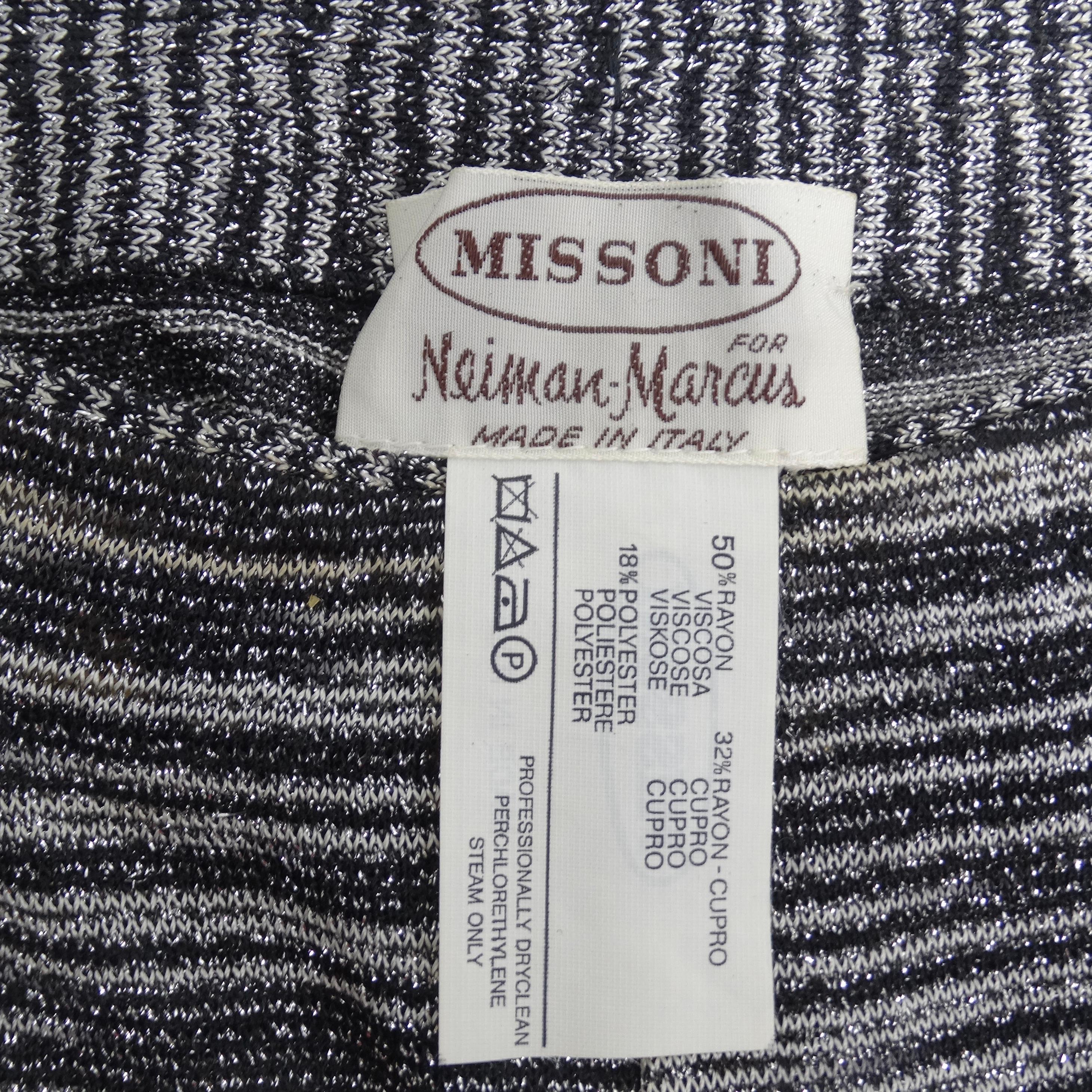 Missoni Neiman Marcus Silver and Black Three Piece Lounge Outfit Set For Sale 12