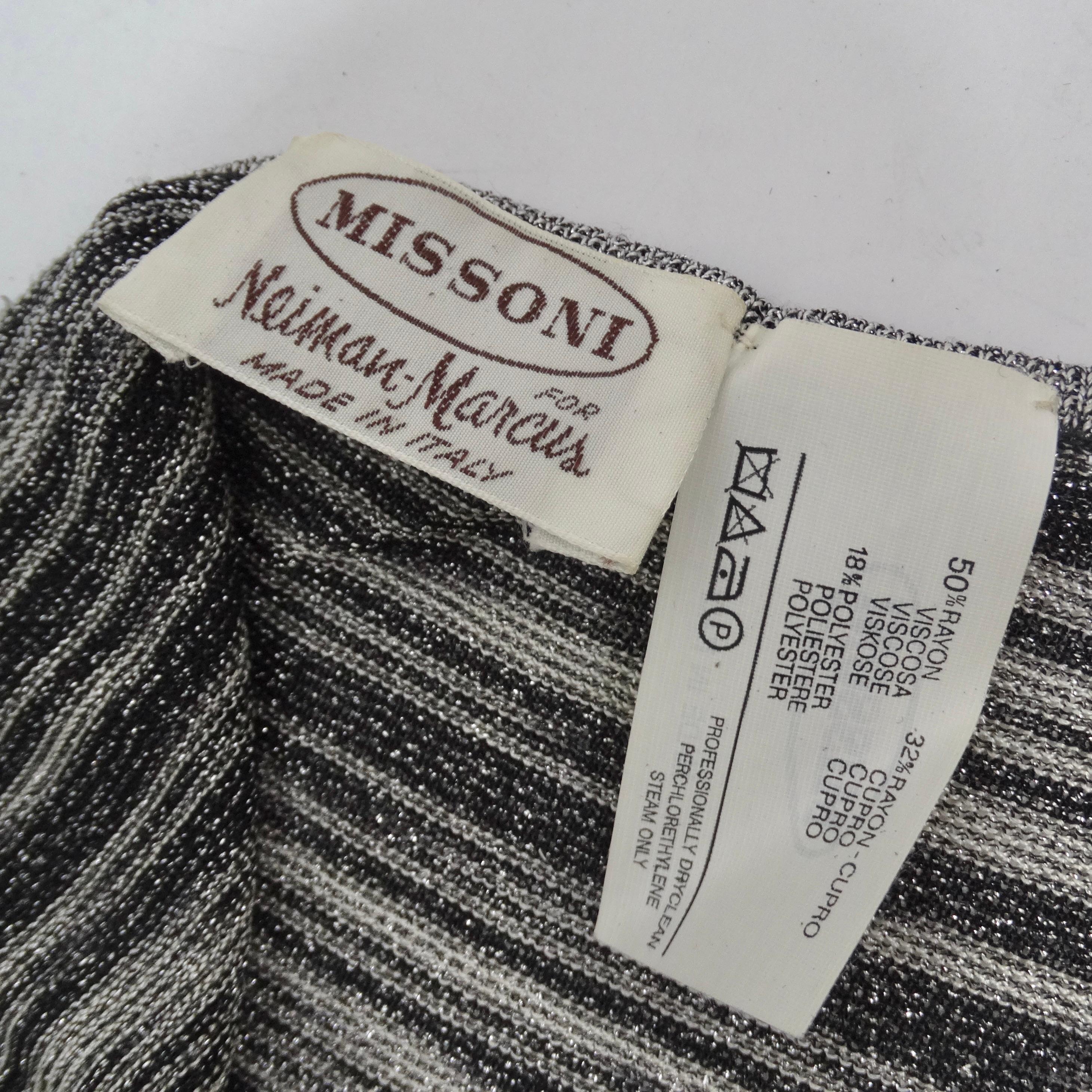 Missoni Neiman Marcus Silver and Black Three Piece Lounge Outfit Set For Sale 13