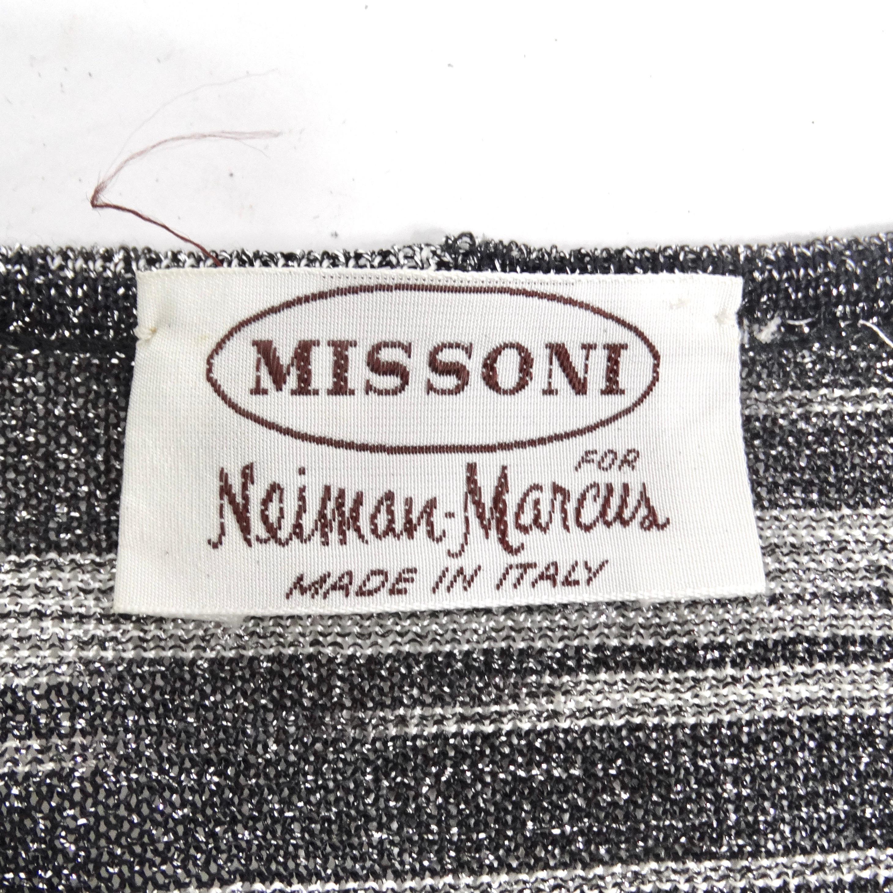 Missoni Neiman Marcus Silver and Black Three Piece Lounge Outfit Set For Sale 15
