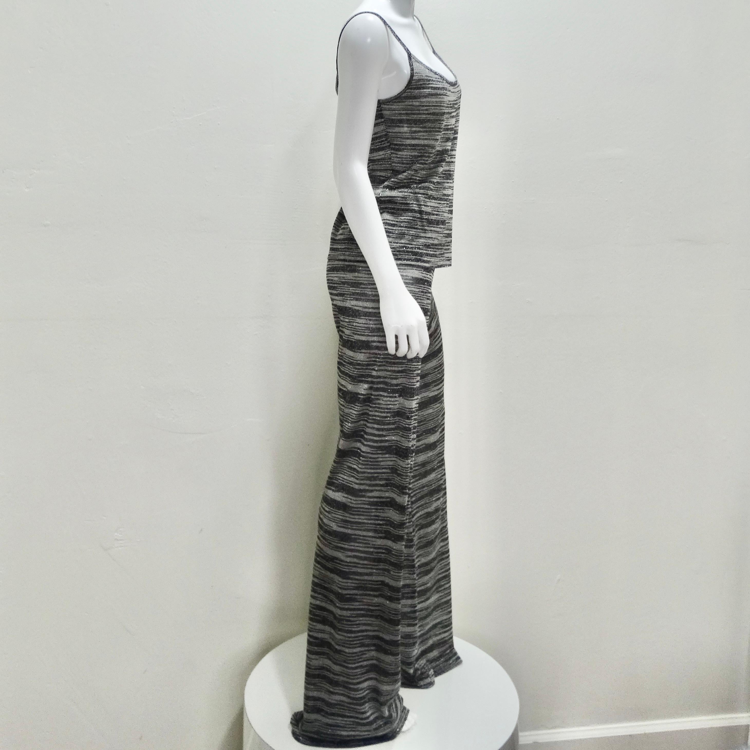 Missoni Neiman Marcus Silver and Black Three Piece Lounge Outfit Set For Sale 1