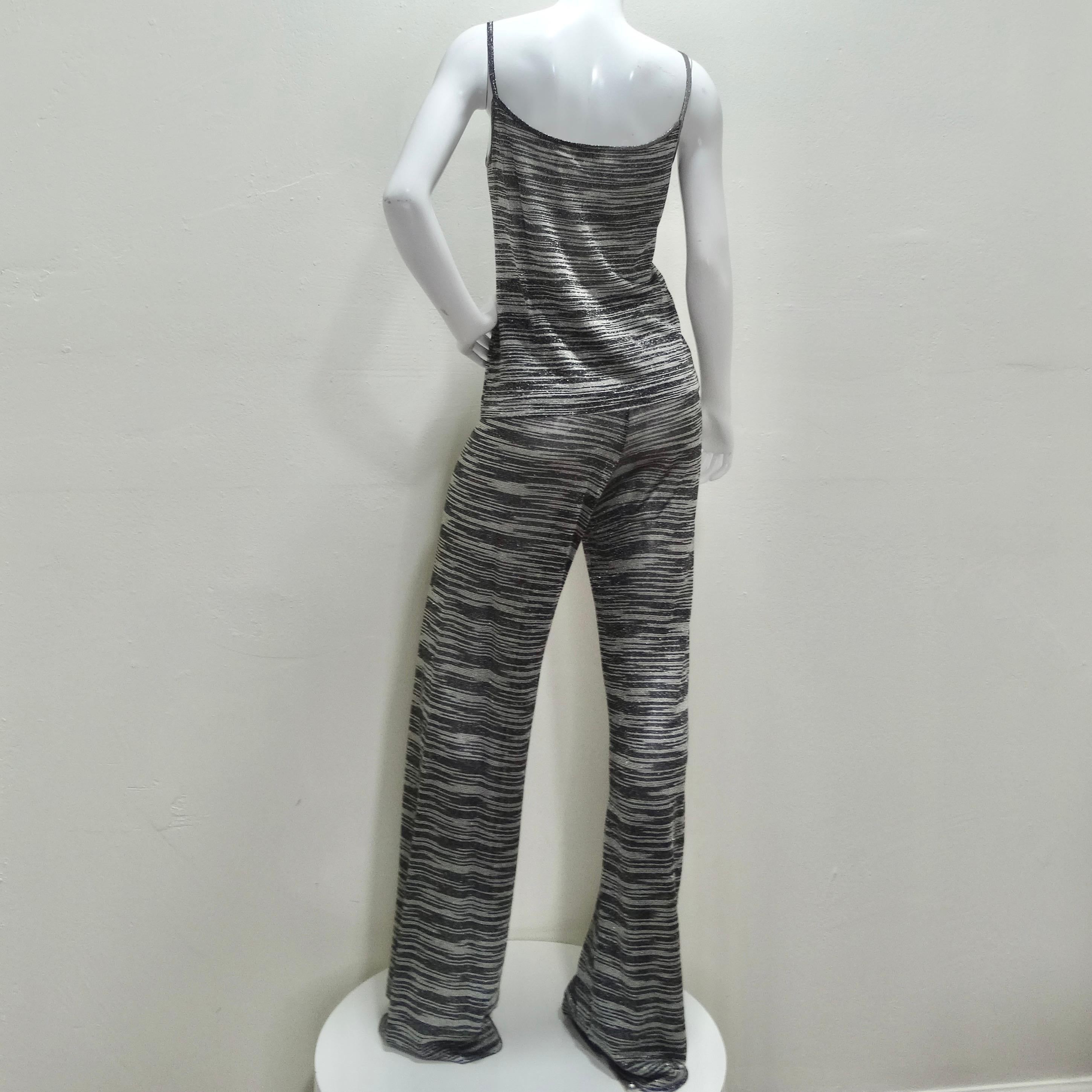 Missoni Neiman Marcus Silver and Black Three Piece Lounge Outfit Set For Sale 3