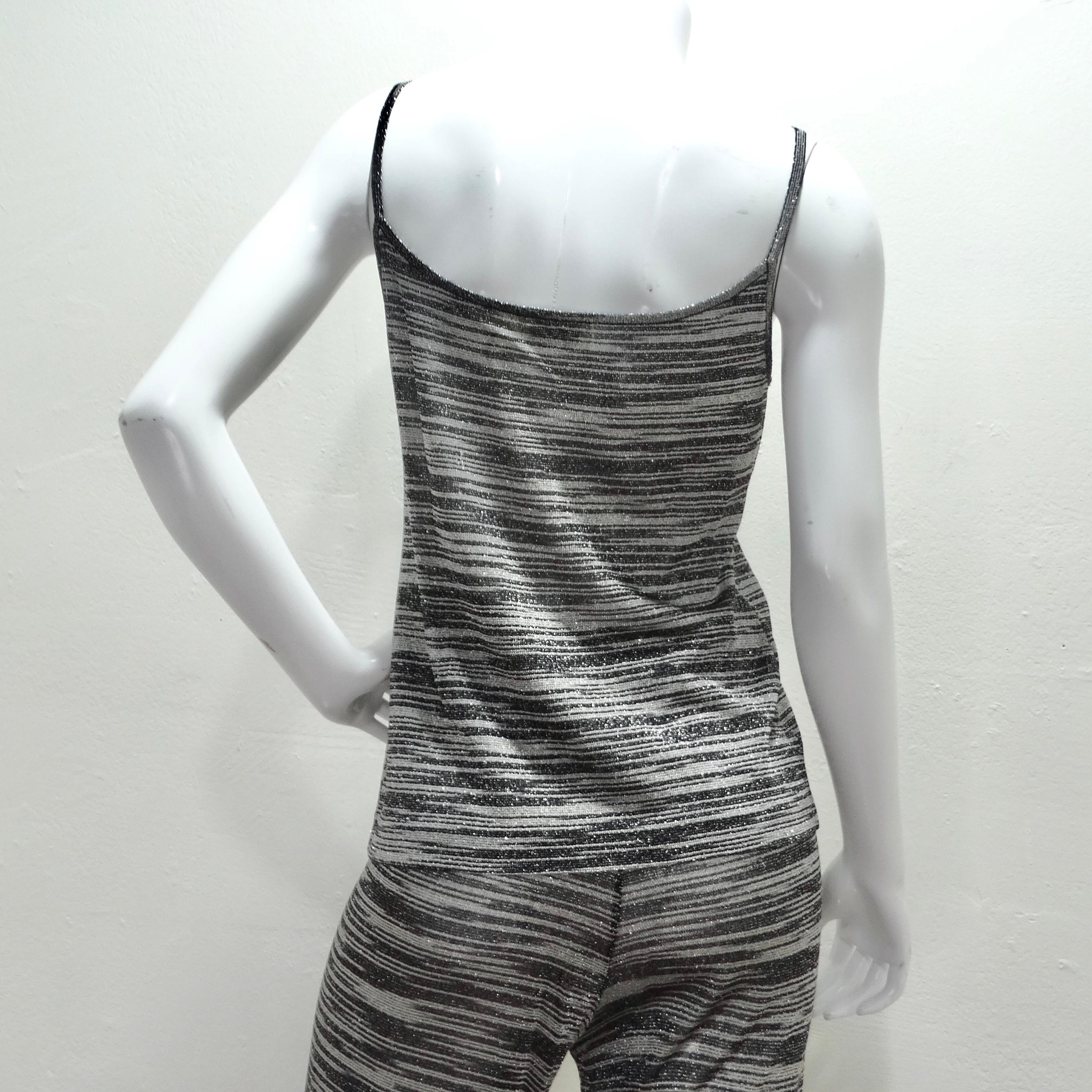 Missoni Neiman Marcus Silver and Black Three Piece Lounge Outfit Set For Sale 4