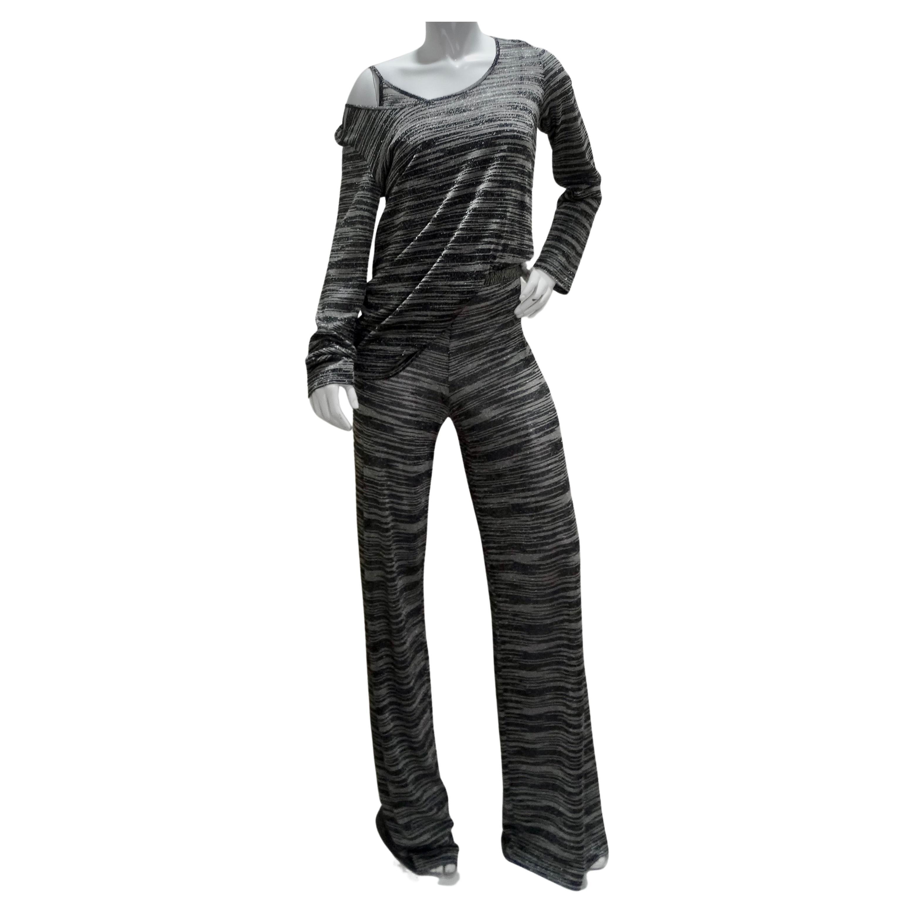 Missoni Neiman Marcus Silver and Black Three Piece Lounge Outfit Set For Sale
