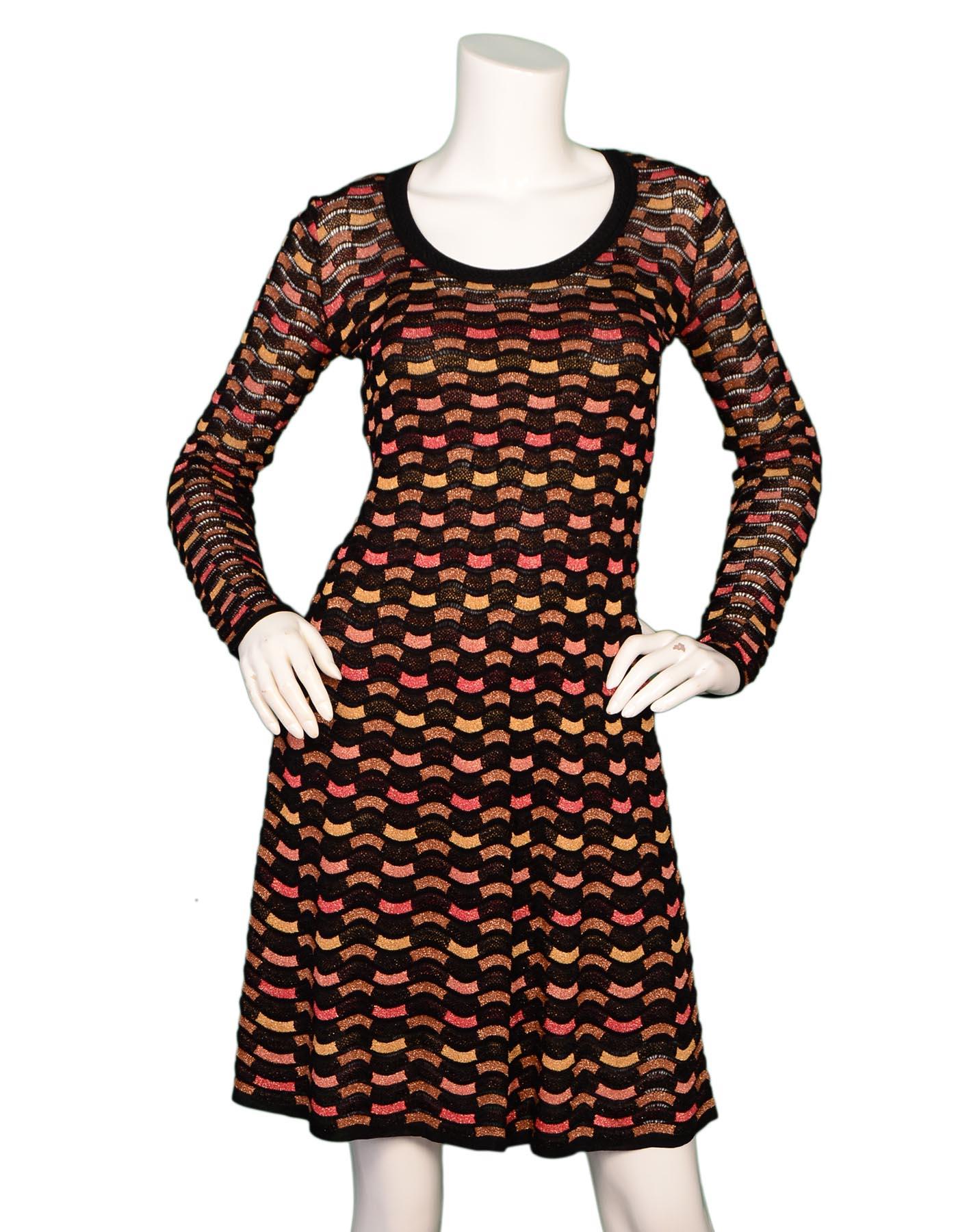 Missoni NWT Black/Multi-Color Checkered Longsleeve Knit Dress W/ Slip Sz 40

Made In: China
Color: Black, multicolor
Materials: 61% viscose, 20% polyamide, 16% cotton, 3% metalized fiber
Lining: 100% polyester slip 
Opening/Closure: Pull
