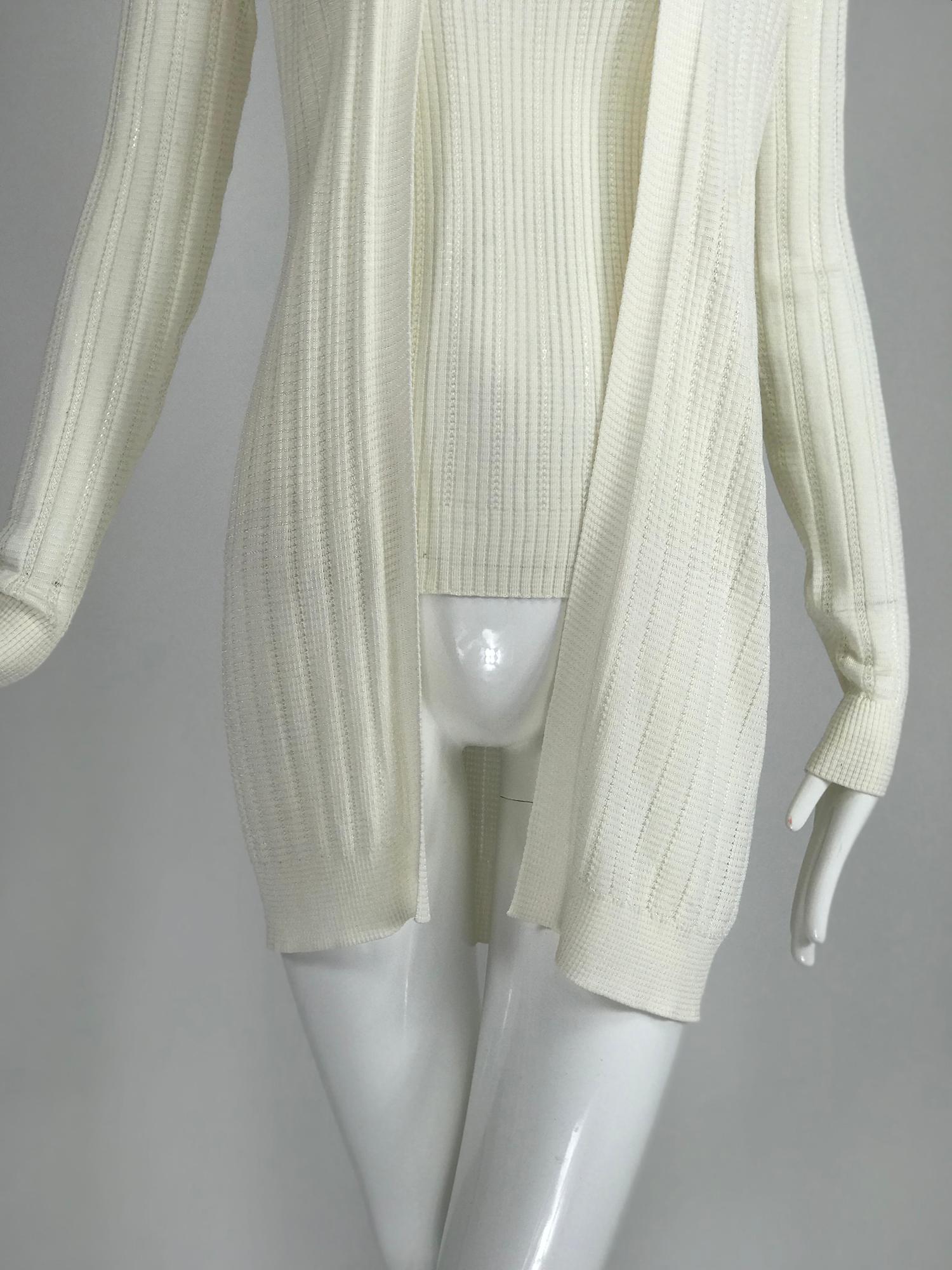 Missoni Off White Decorative Knit Sweater and Tank Twin Set For Sale 2