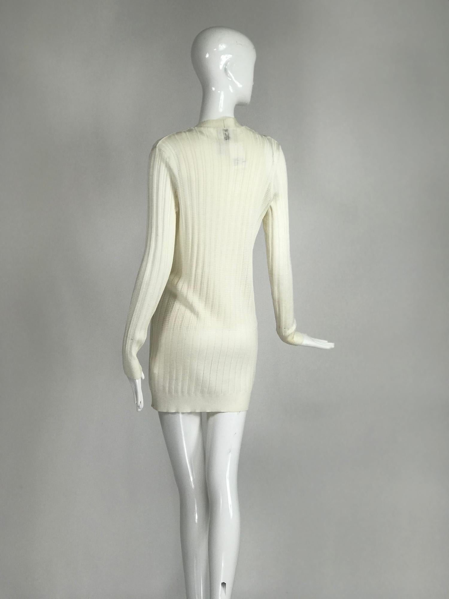 Gray Missoni Off White Decorative Knit Sweater and Tank Twin Set For Sale