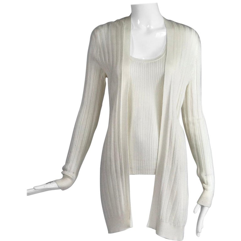 Missoni Off White Decorative Knit Sweater and Tank Twin Set For Sale at  1stDibs | twin set sweater, missoni twin set, twin sets knitwear
