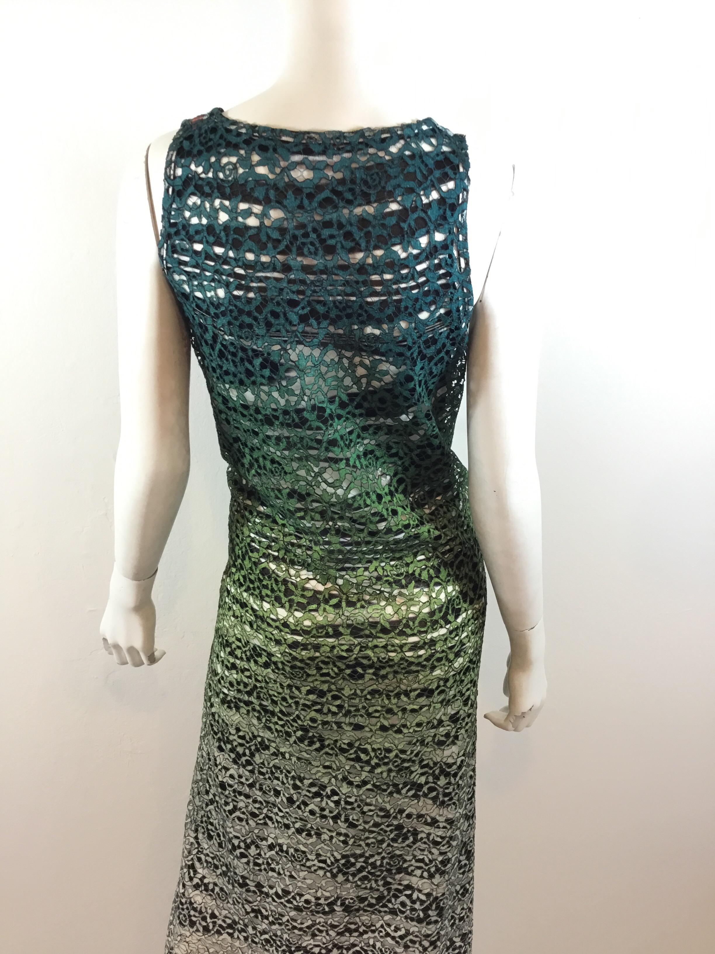 Missoni Ombre Gown with Lace Overlay Maxi Dress 1