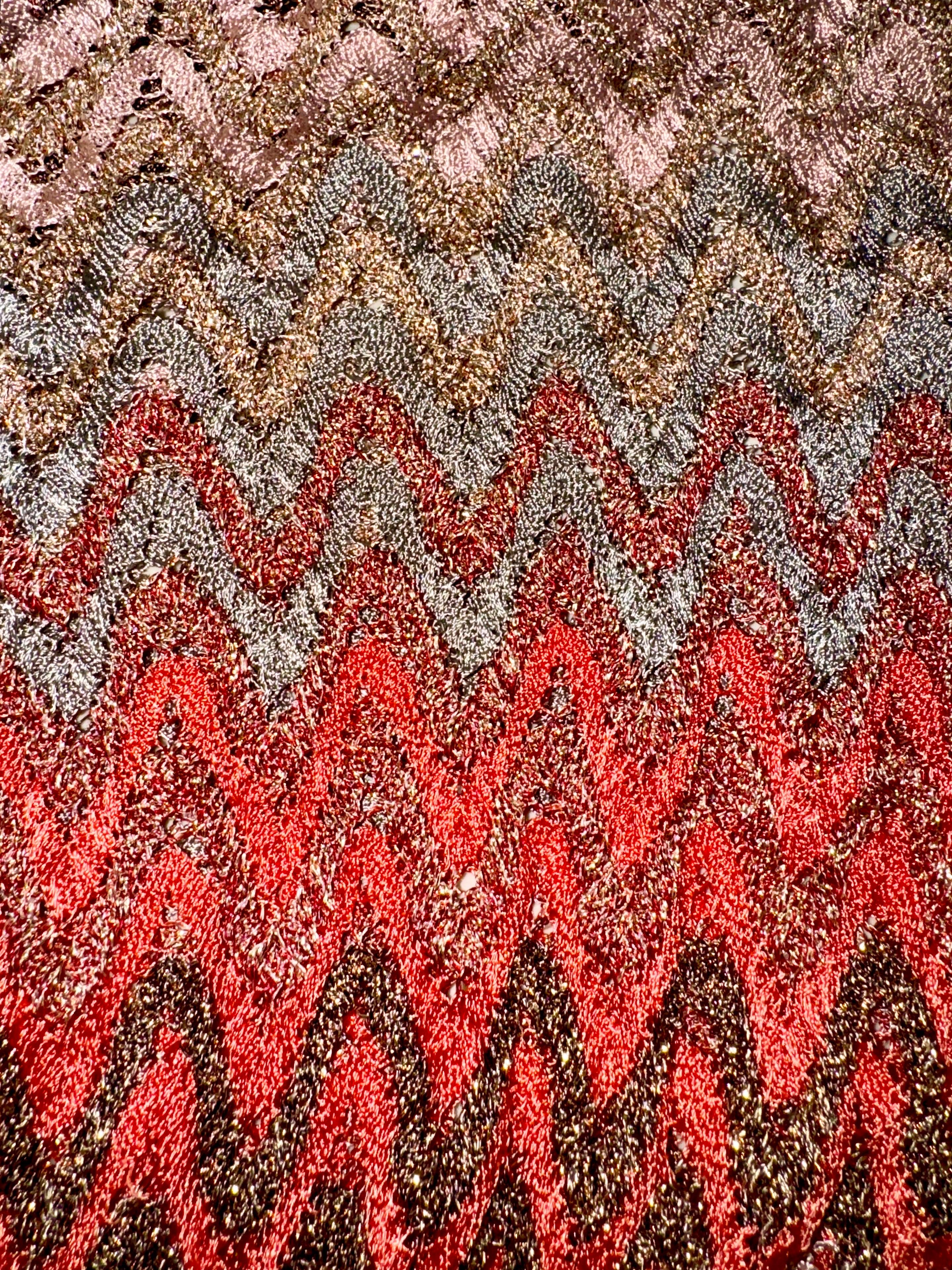 Women's MISSONI Ombre Metallic Crochet Knit Playsuit Romper Mini Jumpsuit Overall 40 For Sale