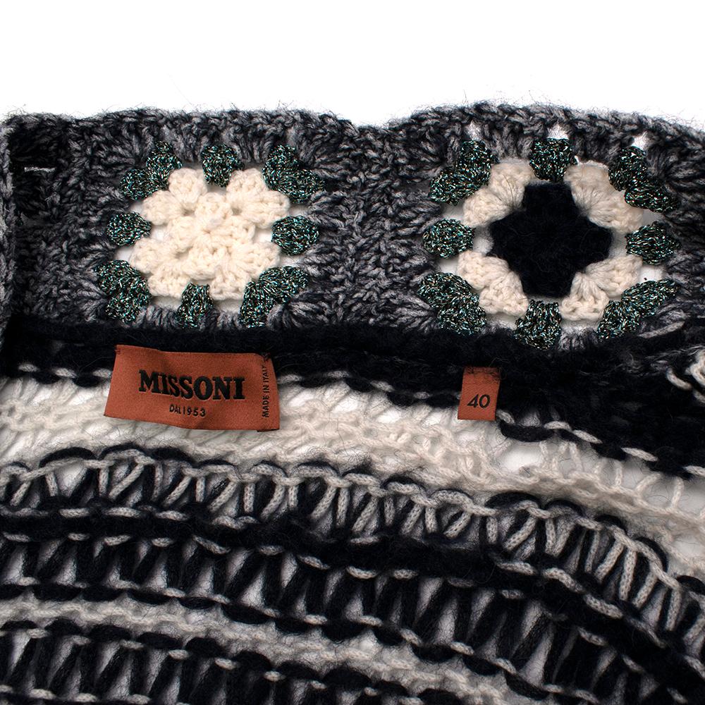  Missoni Open Knit Wool Blend Cardigan - Size US4 5