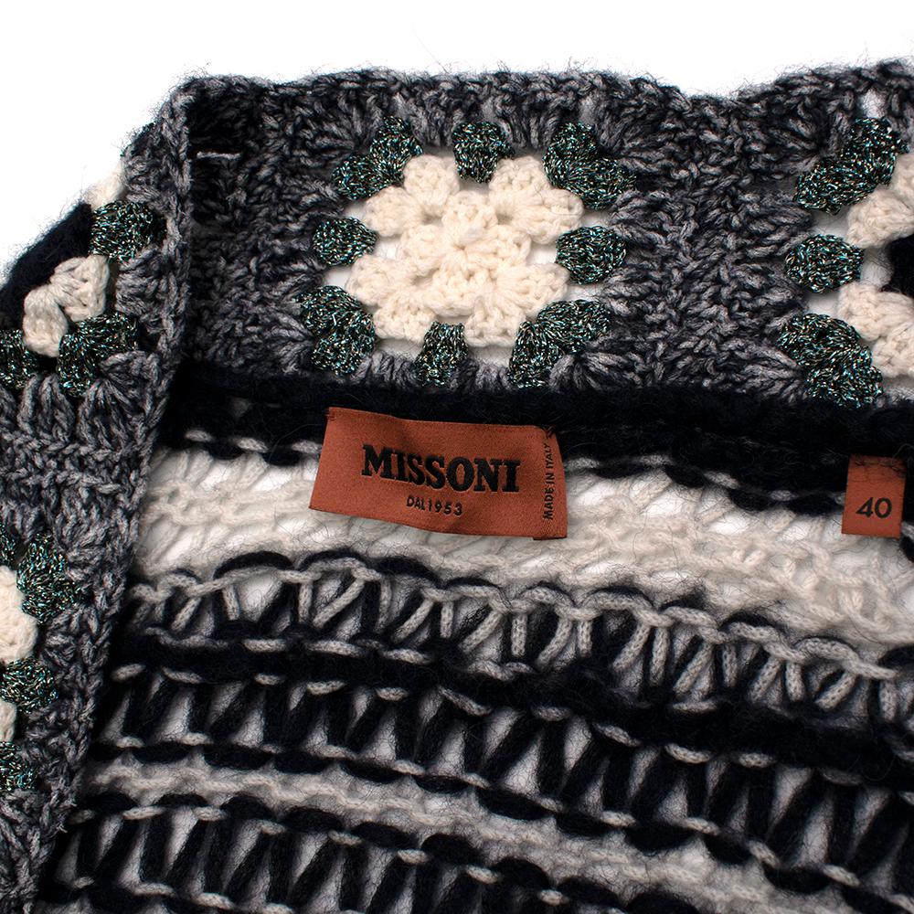  Missoni Open Knit Wool Blend Cardigan - Size US4 4