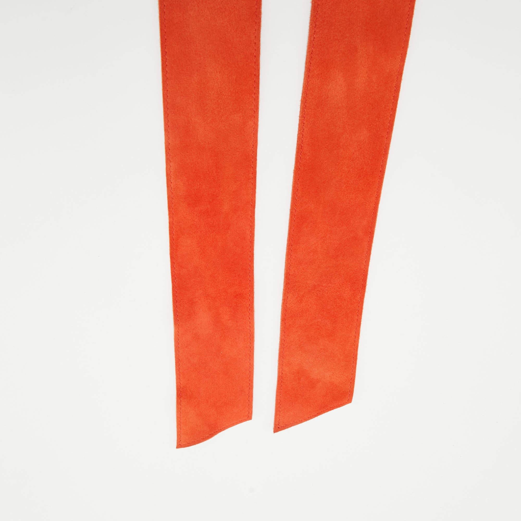 Red Missoni Orange/Blue Suede and Elastic Waist Belt S For Sale