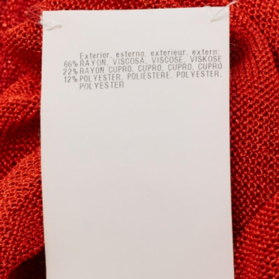 Missoni - Haut sans manches en maille de lurex orange S en vente 1