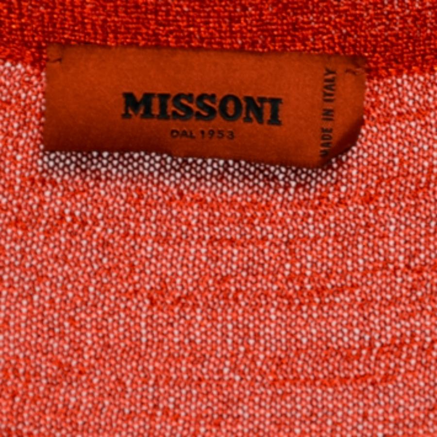Missoni - Haut sans manches en maille de lurex orange S en vente 2