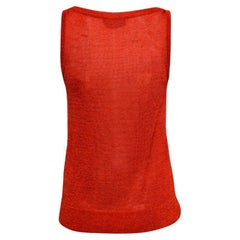 Missoni - Haut sans manches en maille de lurex orange S
