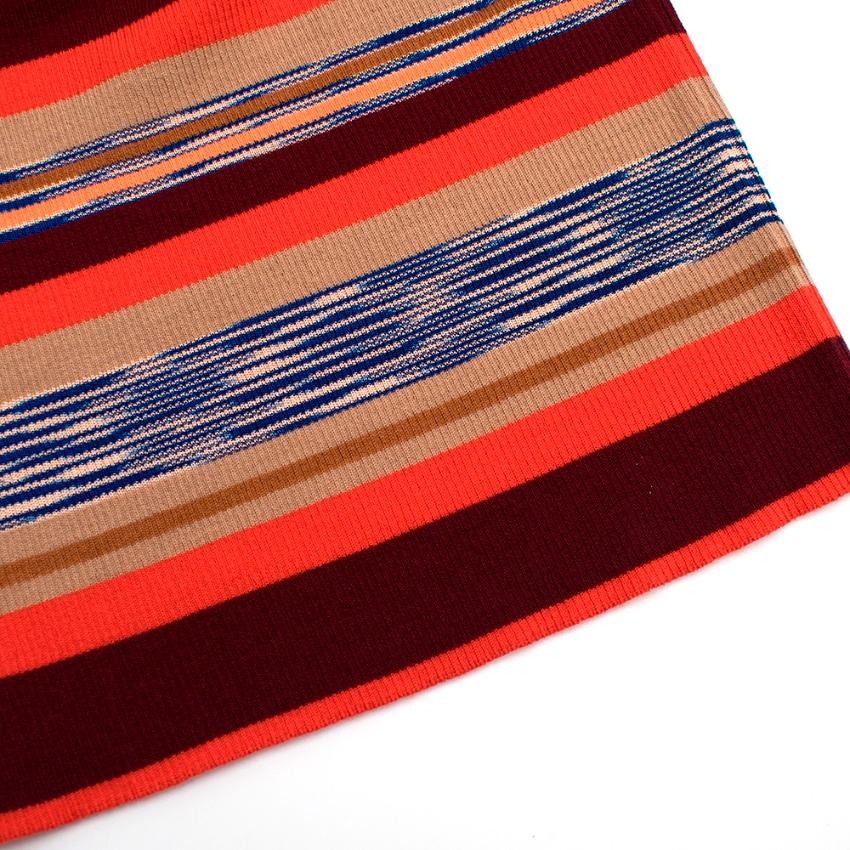 Missoni Orange Multi-Knit Longline Jumper - Estimated Size S For Sale 1