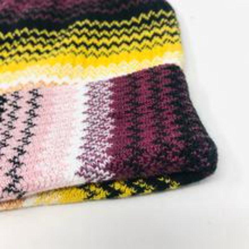 Missoni makes Fall dressing fashionable with this unique multicolor knit cap by Missoni.   A nice pop of color in your wardrobe! One Size.

50% Wool
50% Arcylic
Made in Italy

Brand = Missoni
Condition = Condition Excellent
Gender = Women's
Material