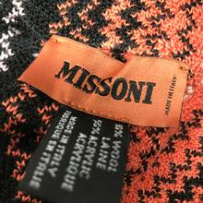 Missoni Orange Peach Burgundy Black Wool Knit Hat  For Sale 1