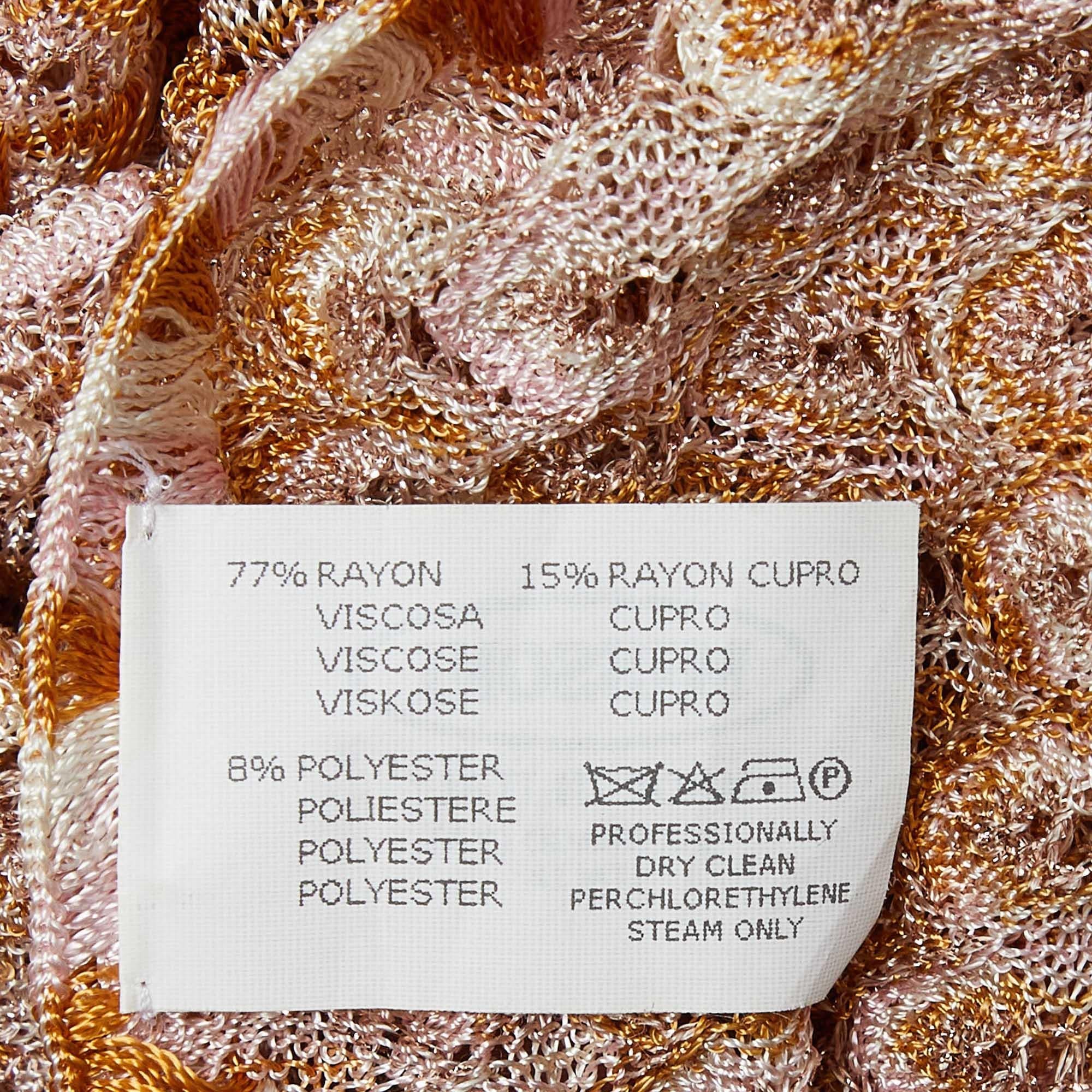 Donna Stola in maglia lurex Missoni arancione/rosa in vendita