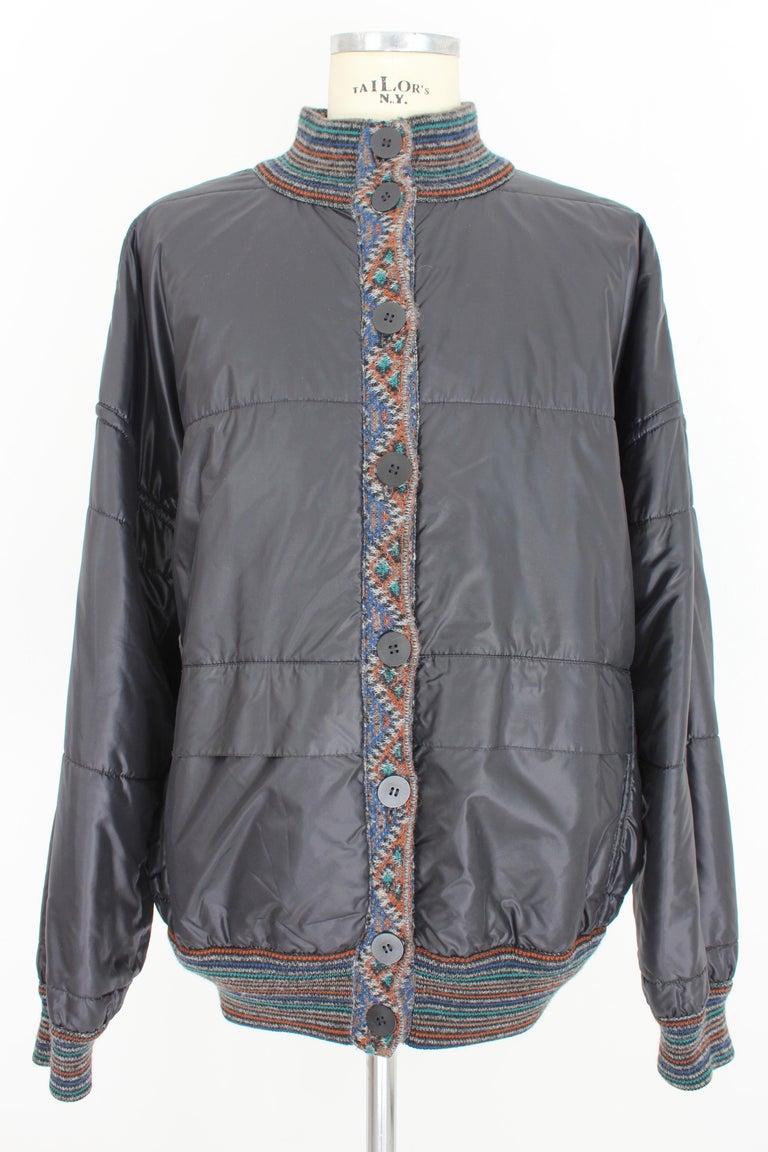 Missoni Patchwork Alpaca Double Face Down Jacket 1980s at 1stDibs