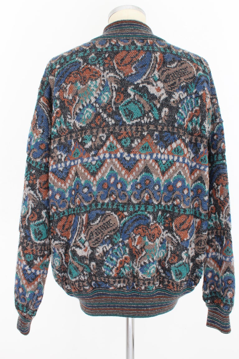 Missoni Patchwork Alpaca Double Face Down Jacket 1980s at 1stDibs