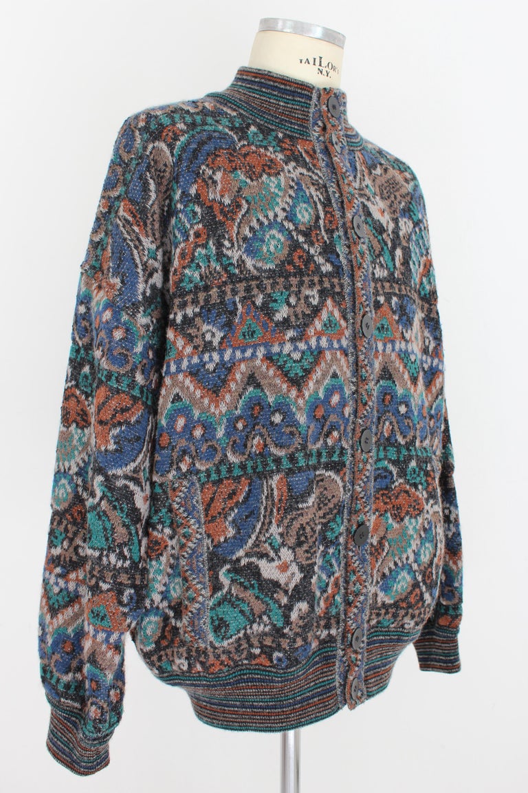 Missoni Patchwork Alpaca Double Face Down Jacket 1980s at 1stDibs