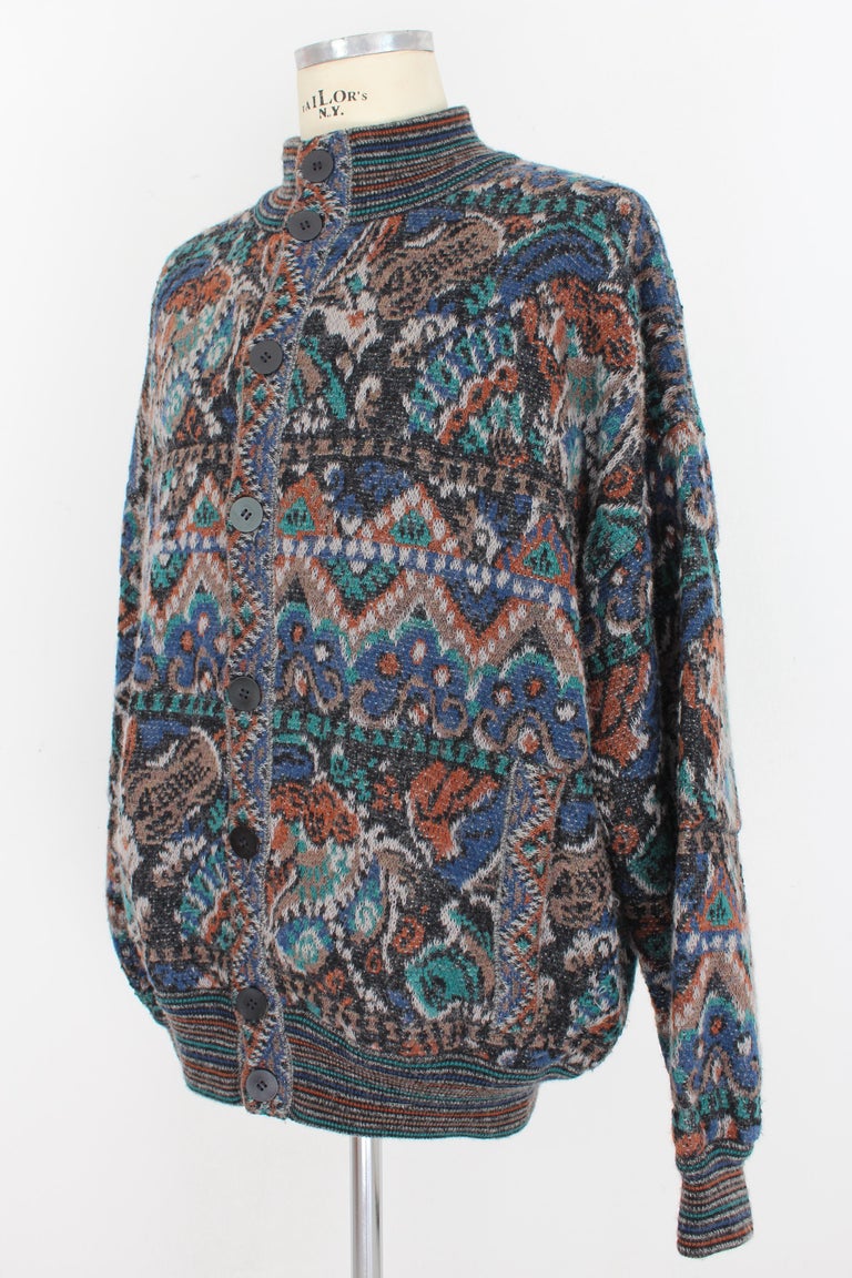 Missoni Patchwork Alpaca Double Face Down Jacket 1980s at 1stDibs
