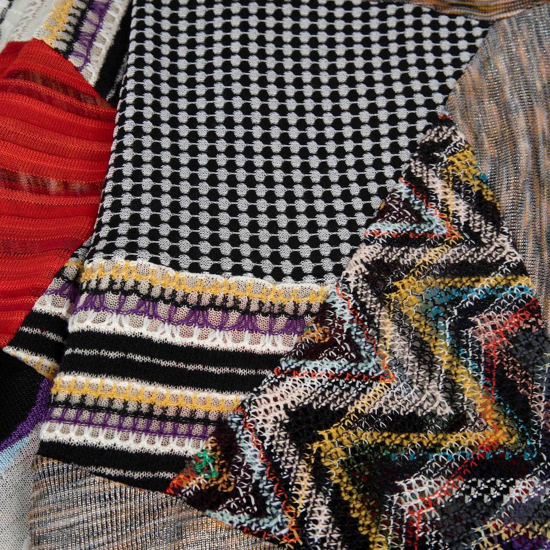 Brown Missoni Patchwork Halter Neck Woven Maxi Dress Size M