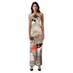 Missoni Patchwork Halter Neck Woven Maxi Dress Size M