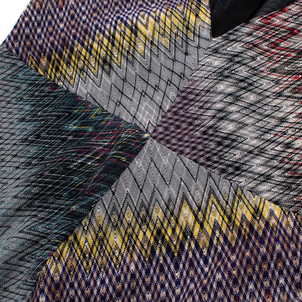 Missoni Patterned Paneled Long Sleeve Knit Dress - Size US 6 For Sale 1