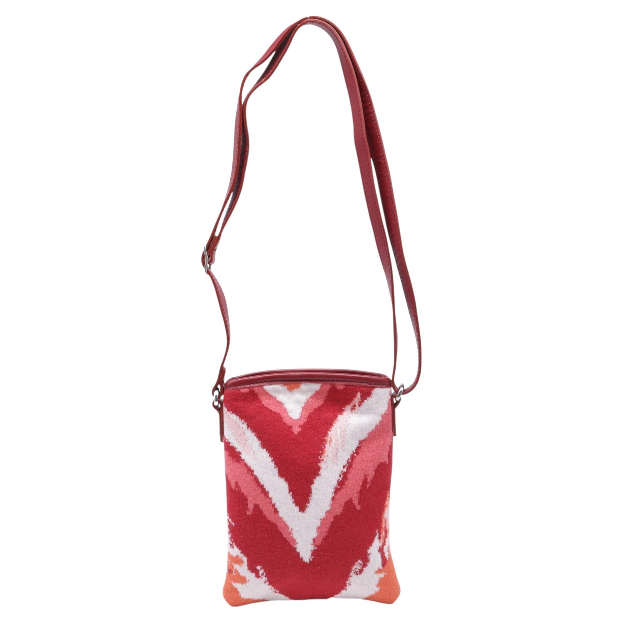 Missoni Patterned Snap Crossbody Bag in Multicolor Cotton For Sale