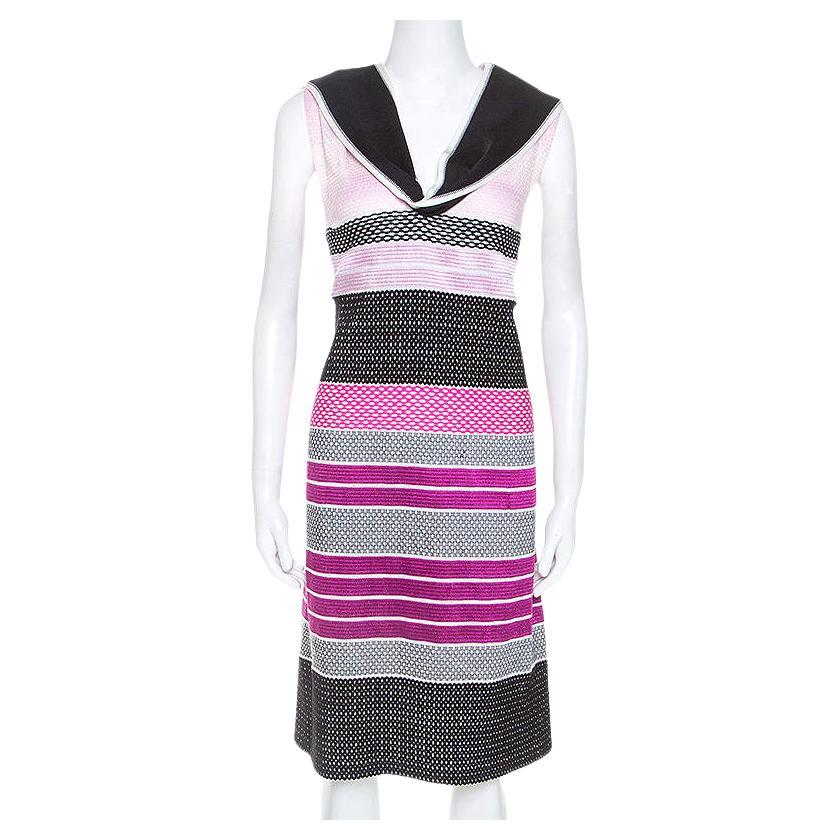 Missoni Pink and Black Knit Sleeveless Dress M For Sale