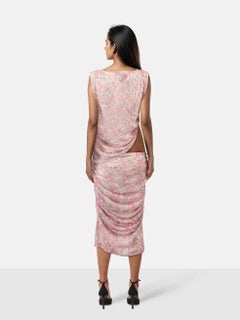 Missoni Pink Asymmetrical Cut Out Dress Size L