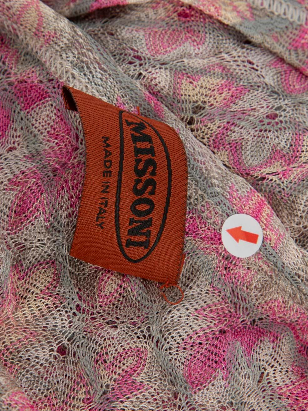 Missoni Vestido Recortado Asimétrico Rosa Talla L en Bueno estado para la venta en London, GB