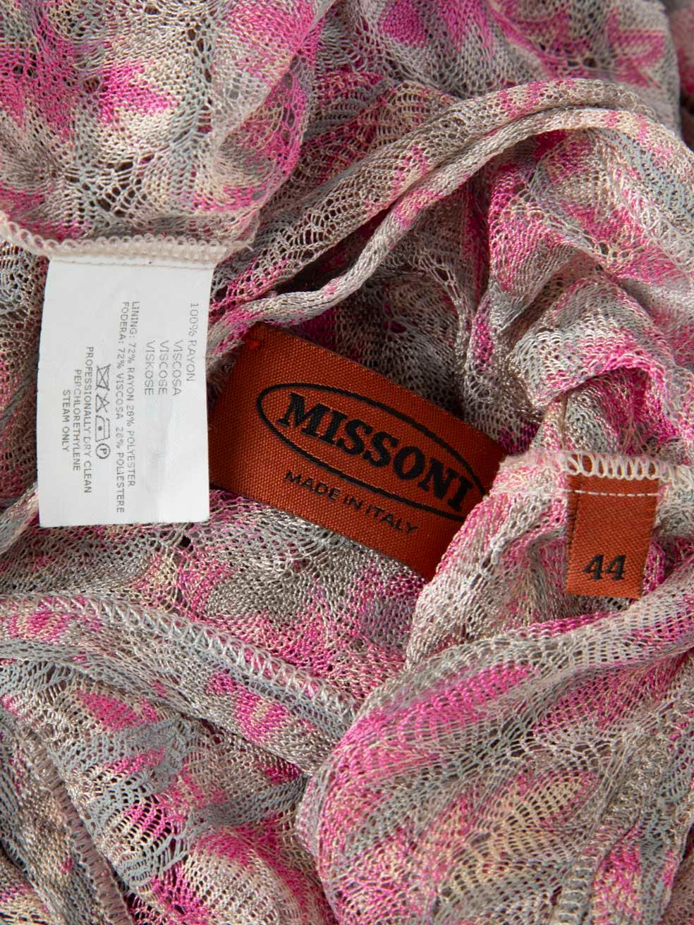De las mujeres Missoni Vestido Recortado Asimétrico Rosa Talla L en venta