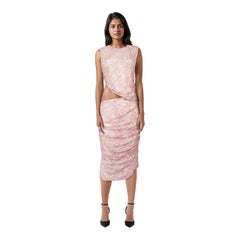 Missoni Pink Asymmetrical Cut Out Dress Size L