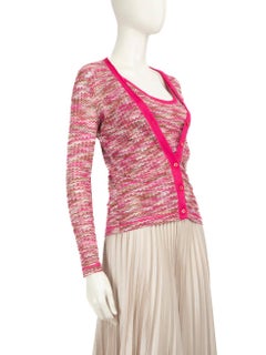 Missoni Pink Knit Cardigan & Top Set Size S
