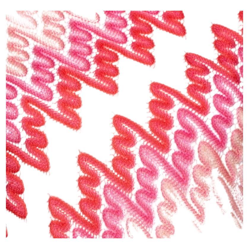 From the house of Missoni, this dress is a classy piece to own. This skater dress is the right fusion of sophistication and comfort as it smoothly takes you through the day. It is complete with a beautiful pattern in a pink hue all over.